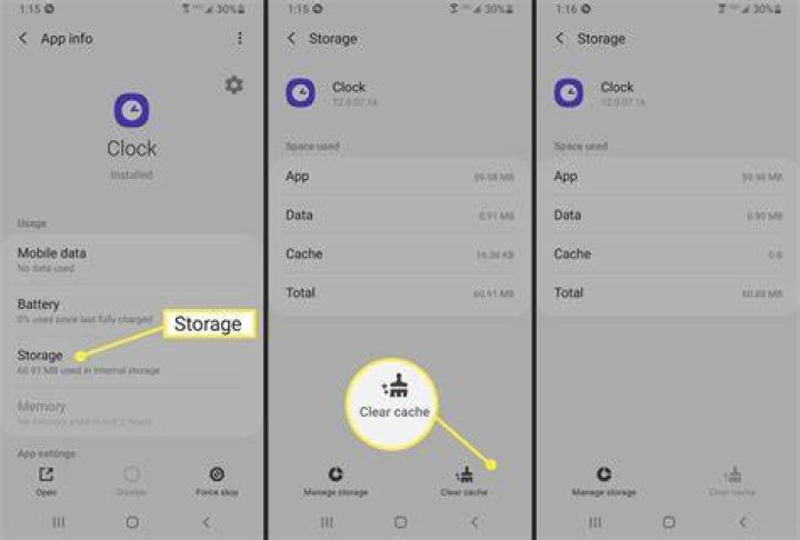 How do I clear storage on my Samsung phone?