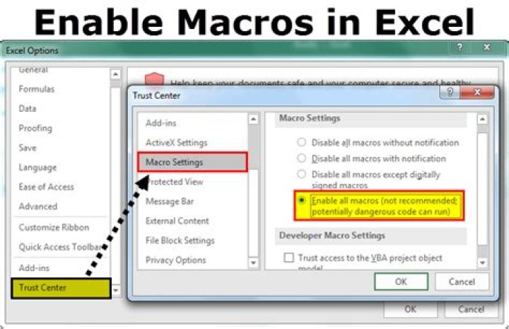 How do I enable macros in Excel 365?