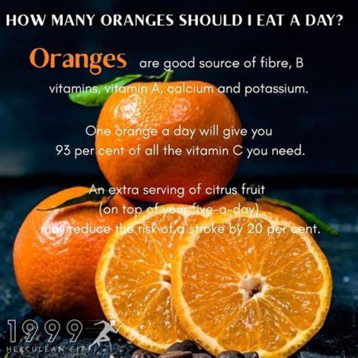 How many oranges should a person eat a day?