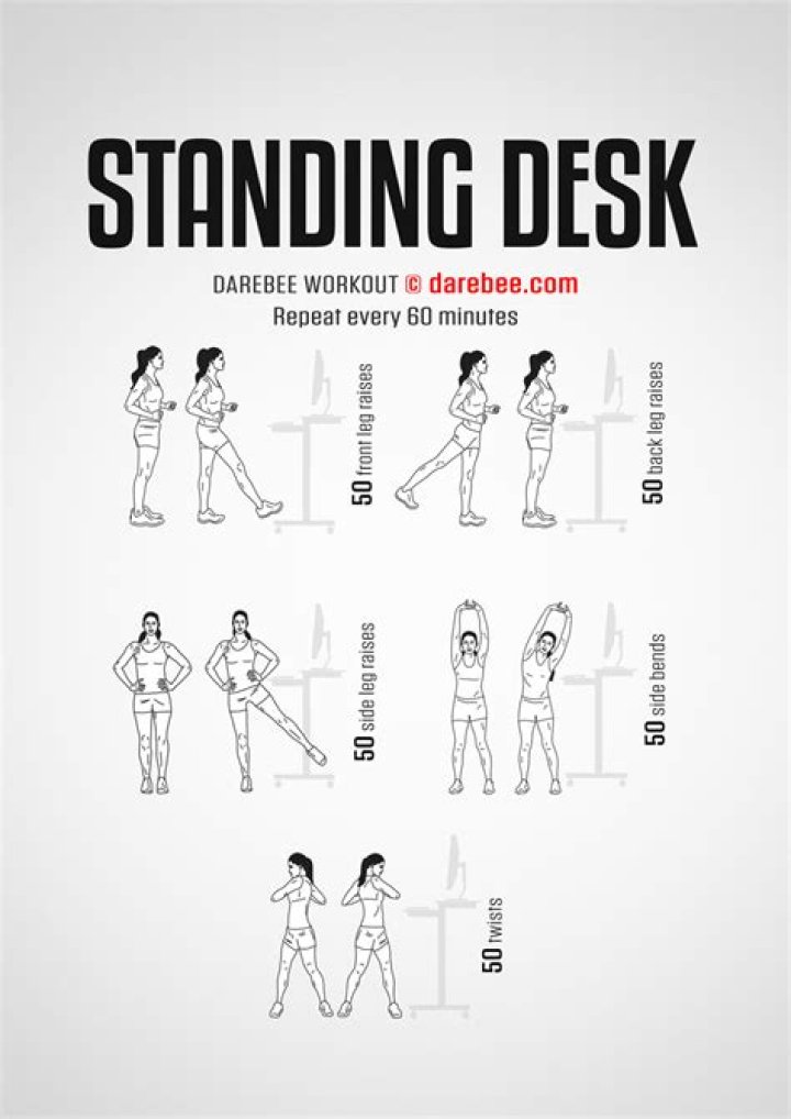 What exercises can you do with a standing desk?