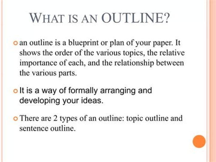 What is developing the outline?