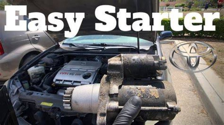 Where is the starter located on a 1995 Toyota Camry?
