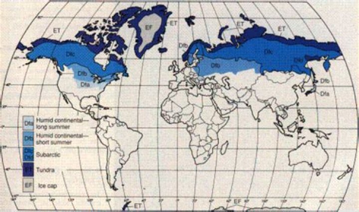 Which countries have a polar climate?