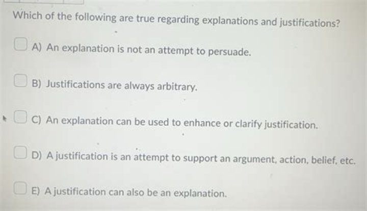 Why explanations are not an argument?